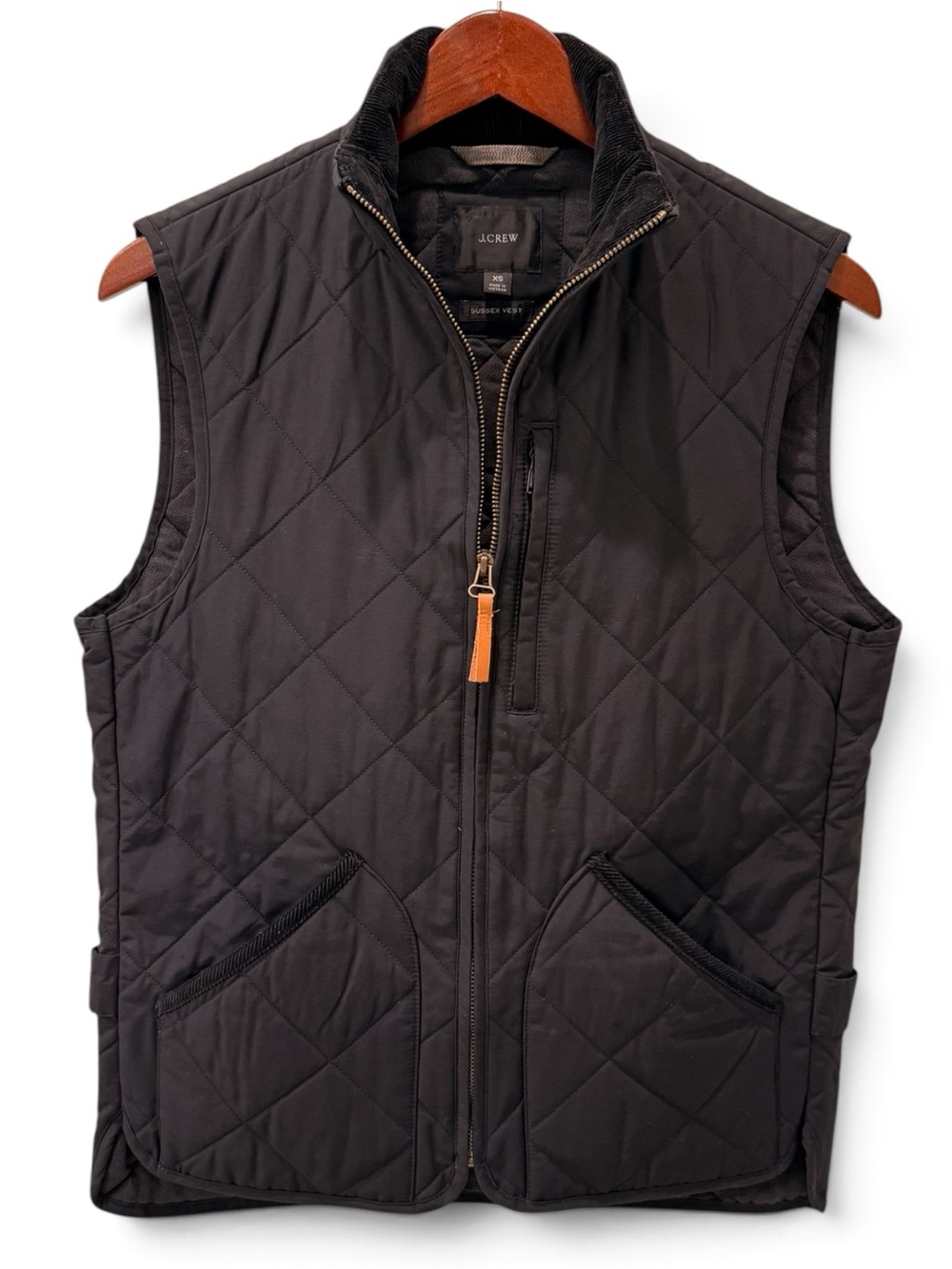 J.Crew Sussex Quilted Vest – Black – Men’s Size XS